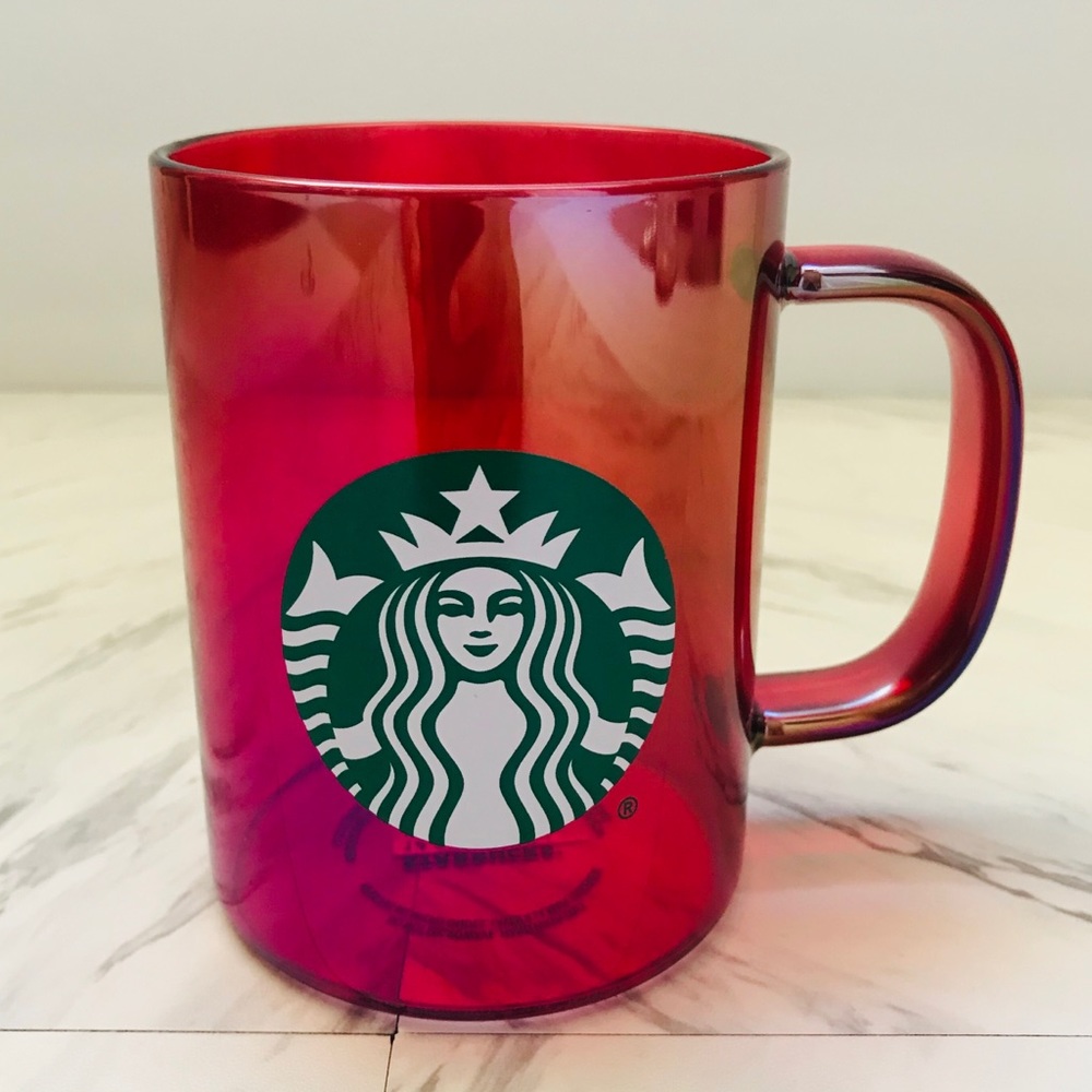 Starbucks Holiday 2019 Iridescent Red Glass Mug - Picture 2 of 4